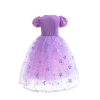 Stock verano europeo americano medio niño niño dibujos animados anime princesa algodón manga corta vestido falda para niños Item Picture